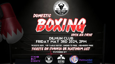 Domestic Boxing Open Air Event  At Dilmun Club Bahrain
